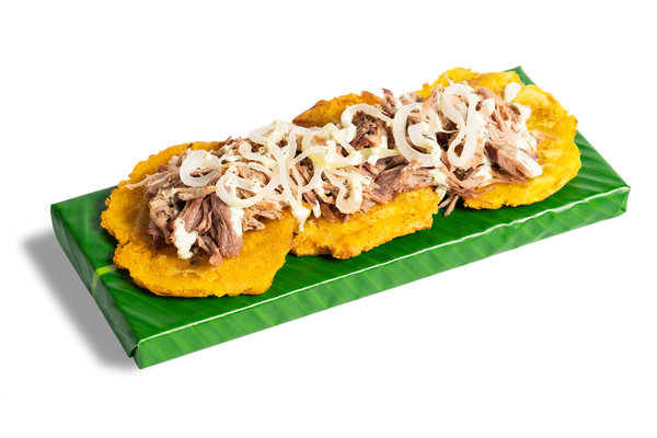 Topped Tostones with Pork 