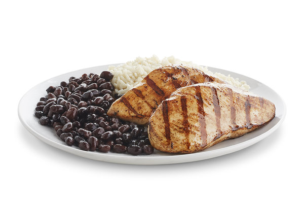 Boneless chicken breast with Beans and Rice